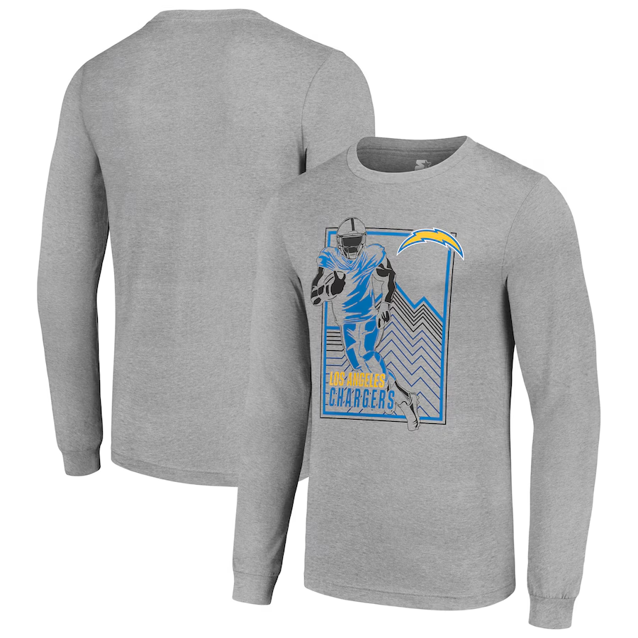 Men Los Angeles Chargers grey 2024 NFL Long sleeve T Shirts